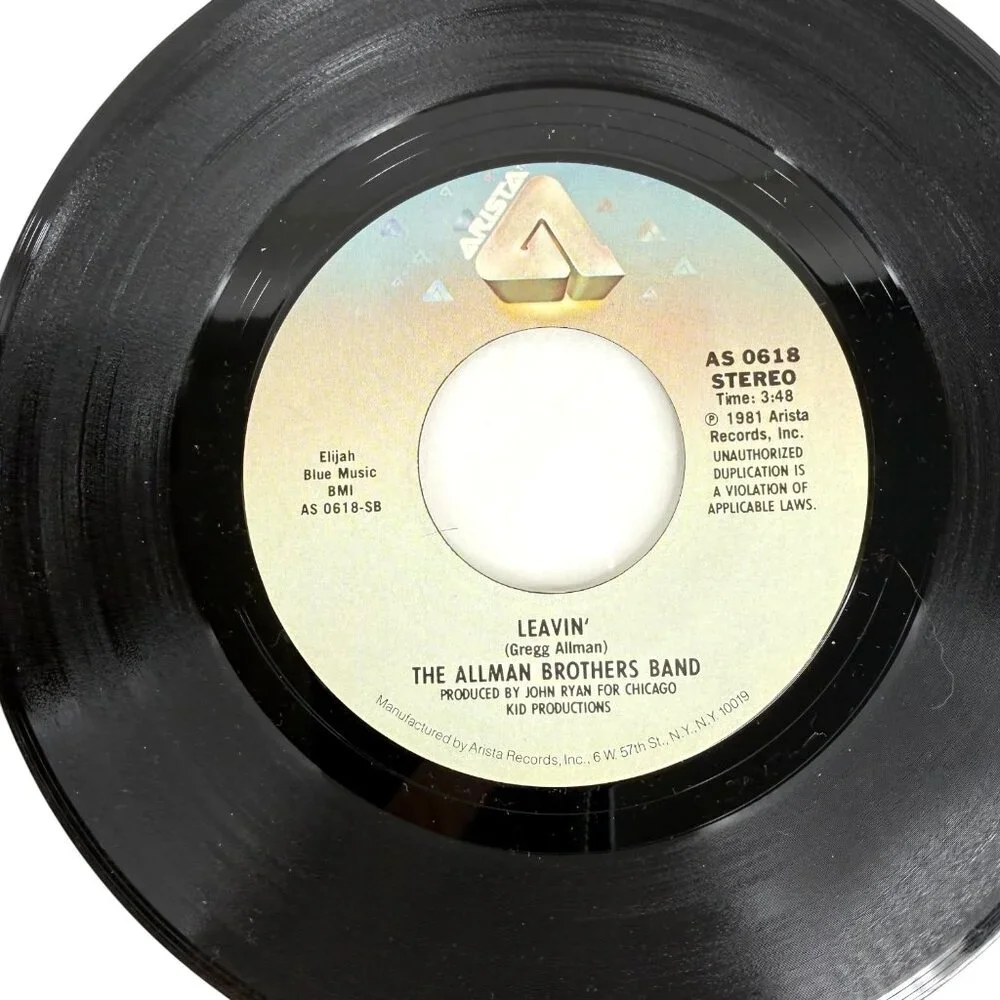 The Allman Brothers Band 45 RPM Vinyl Straight From The Heart Picture Sleeve 7” - Picture 6 of 7